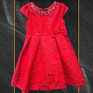 Rare Editions Red Girl Dress